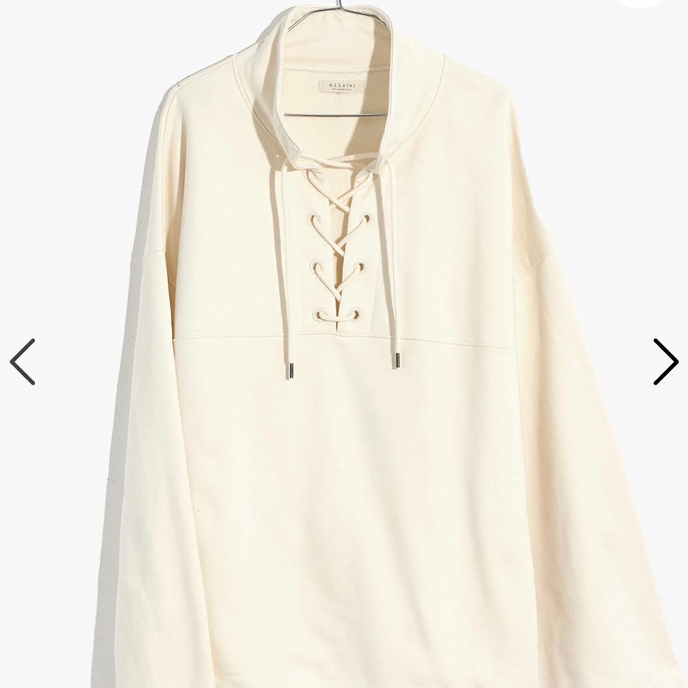 Madewell Laceup Sweatshirt